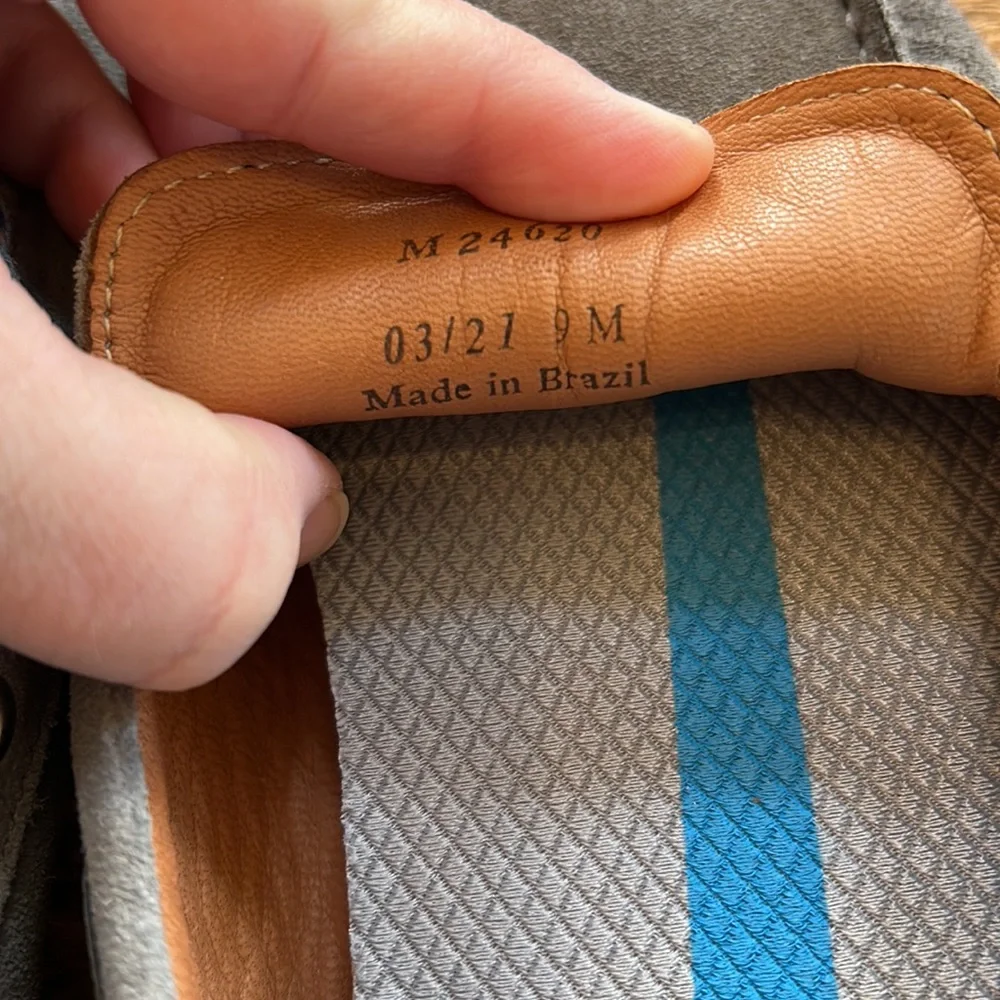 Johnnie-O grey suede driving shoe
